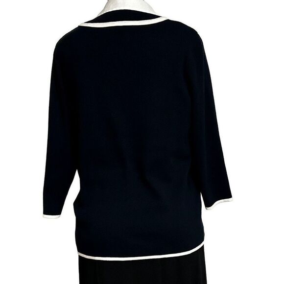 TanJay Jacket Women's Medium Shacket Black & White Classy Sophisticated Work - Picture 4 of 11